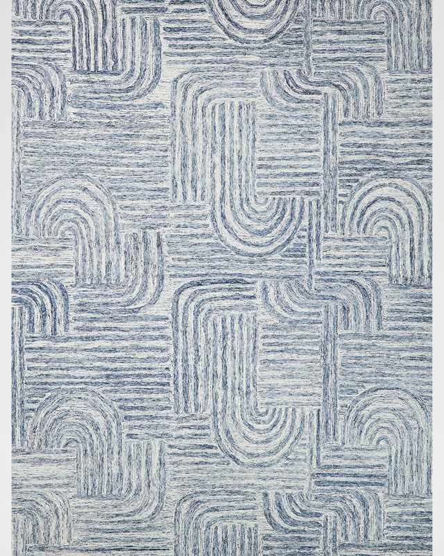 Juno Hand-Tufted Blue/Ivory Rug, 9' x 12'